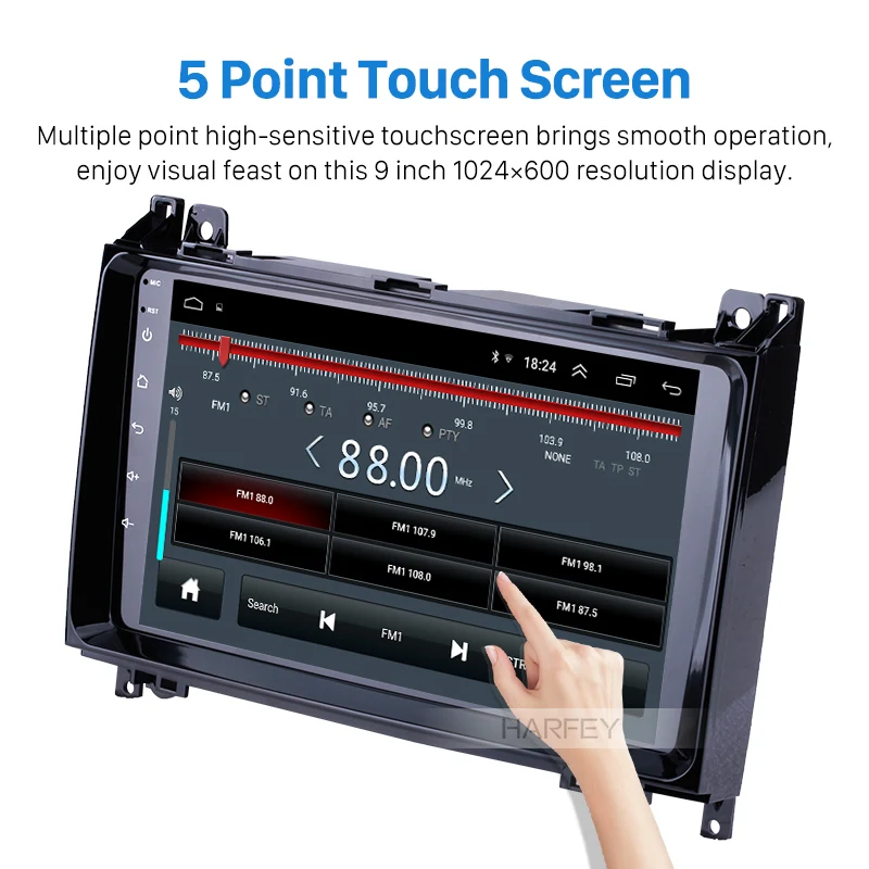 Top Harfey 2 Din GPS Car Multimedia Player Android 8.1 Autoradio For Mercedes Benz B W245 B150 B160 B170 B180 B200 B55 2004-2012 2
