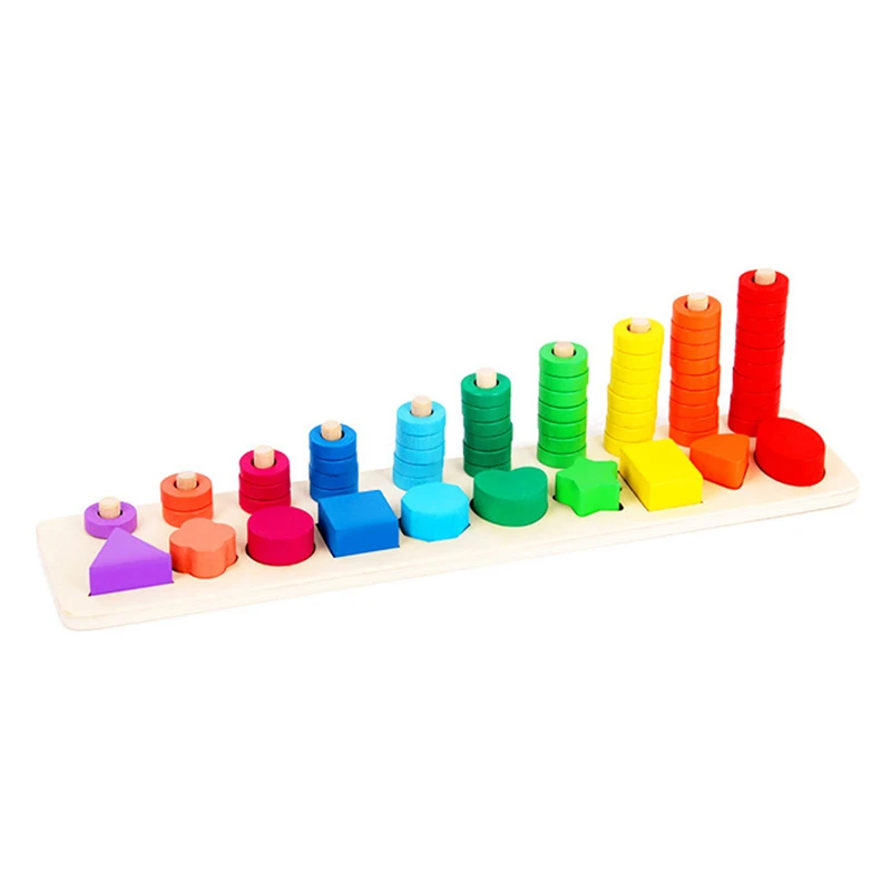  Wooden Montessori Toy Geometry Cognitive Early Learning Educational Toys Children Mathematical Toys