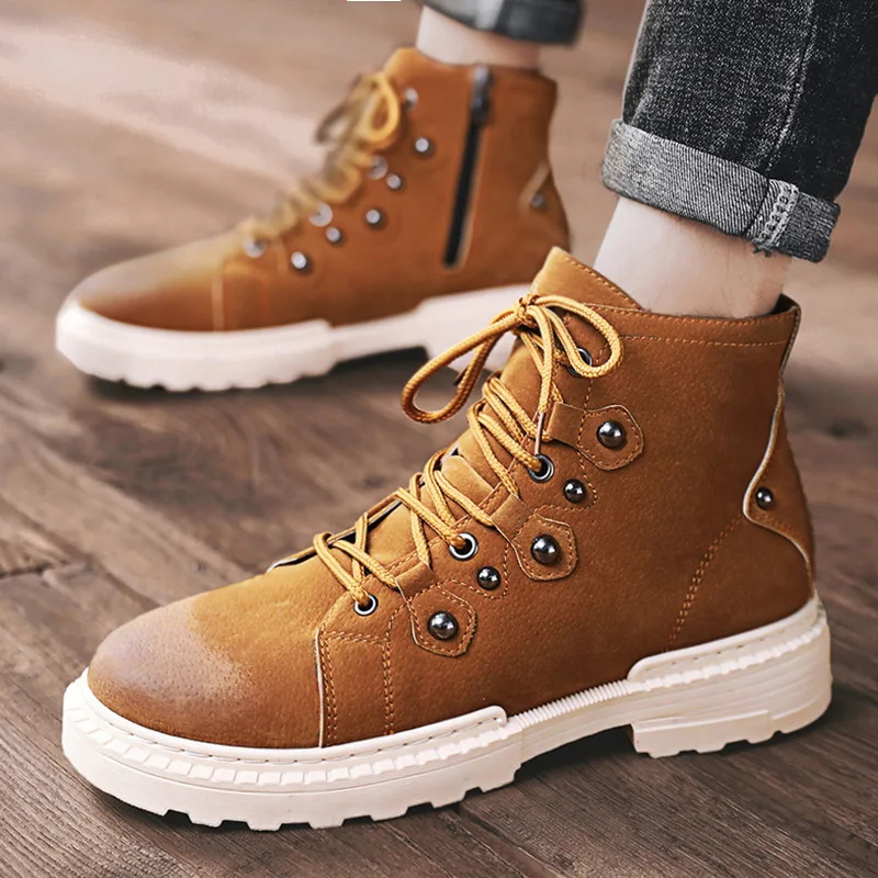 

2019 Autumn And Winter Men Hight-top Classic Martin Boots Outdoor Workwear Casual Men's Boot Fashion Men Short Boots
