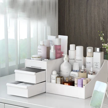 

Plastic Cosmetic Drawer Makeup Organizer Makeup Storage Box Container Multilayer Nail Art Storage Desktop Sundry Storage Box