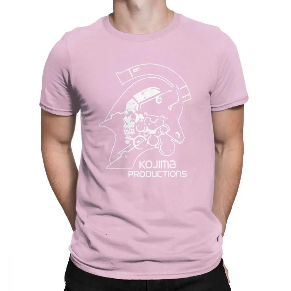 Pink One yona/мужские футболки с металлическим зубчатым механизмом Kojima Products, MGS Hideo Kojima, хлопковая футболка с коротким рукавом и принтом - Цвет: Pink