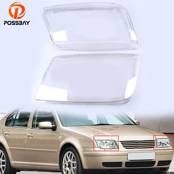 

POSSBAY Clear Transparent Housing Headlight Lenses Shell Clear Lens Cover Lamp for VW Jetta Variant 2001-2006 Car-styling