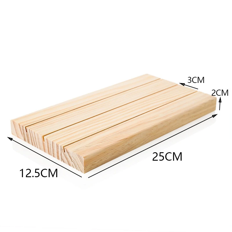 

Solid Wood Earrings Jam Paper Jewelry Display Props Card 3 Slot Plate Jewelry Display Earrings Shelf Storage Jewelry Rack