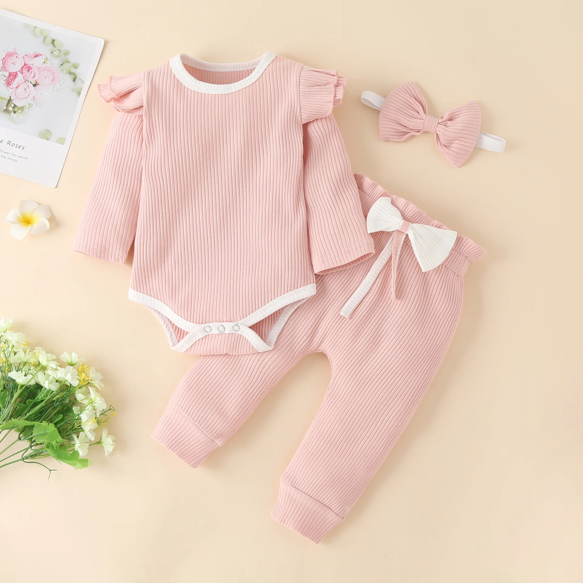 baby clothing set red	 Baby Girl Clothes Newborn Infant Autumn 3Pcs Set Cotton Romper Dot Pants Headband fall Outfits Clothes Baby Girls Clothing Suit Baby Clothing Set near me Baby Clothing Set