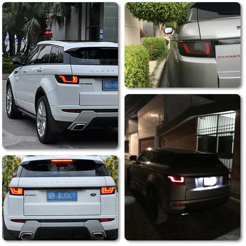Комплект динамических светодиодных задних фонарей для Land Rover Range Rover Evoque 12-18 светодиодных тормозов/резервного копирования/бега/сигнала поворота в сборе