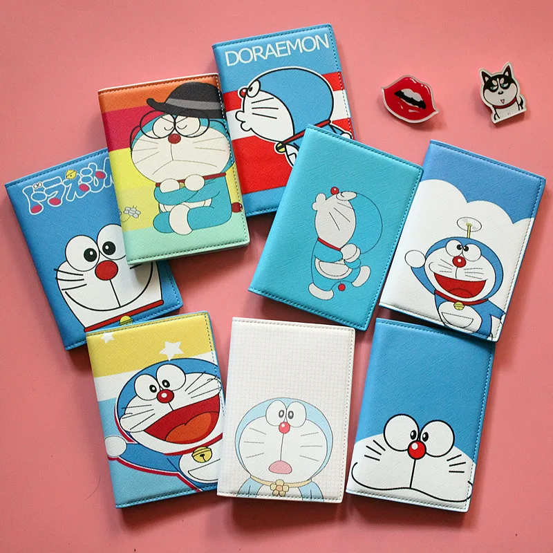 

Doraemon Machine Cat Cartoon Cartoon Passport Cover Waterproof Passport Passport Clip ID Card Holder