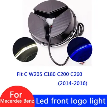 

Led Car Grill logo Light Front logo light For Mercedes Benz c class W205 C180 C200 C260 emblem Badge Accessories (3 colors)