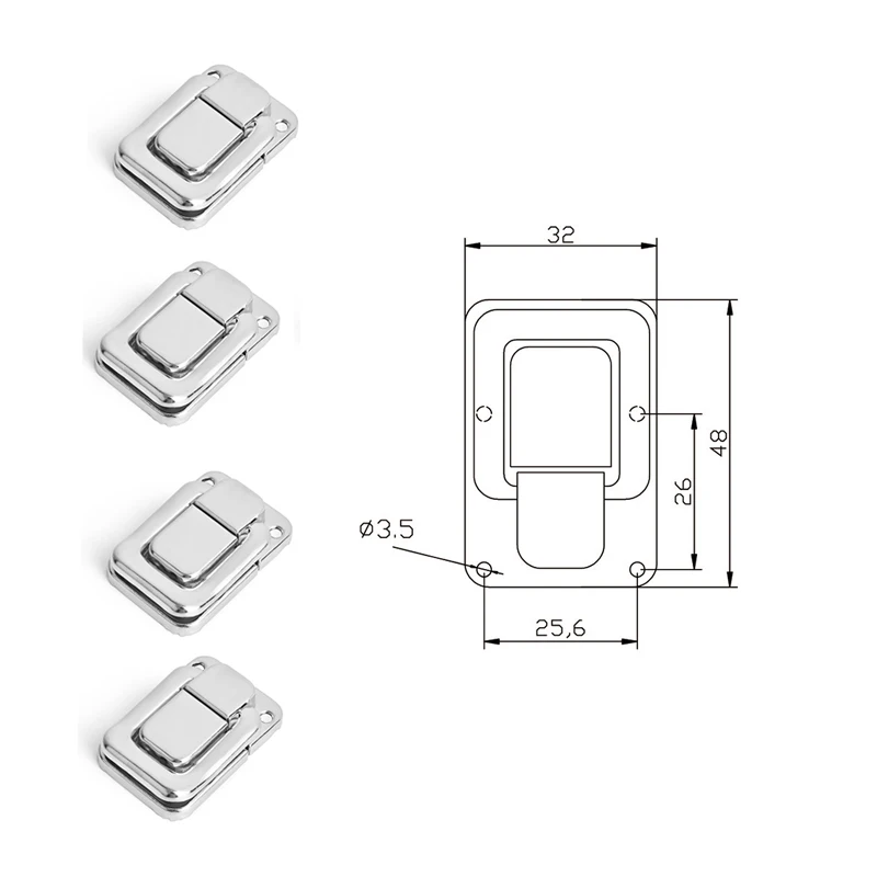 Stainless-Steel-Locks-Hasps-Box-Lock-Toolbox-Lock-Hasp-Latch-(J401)