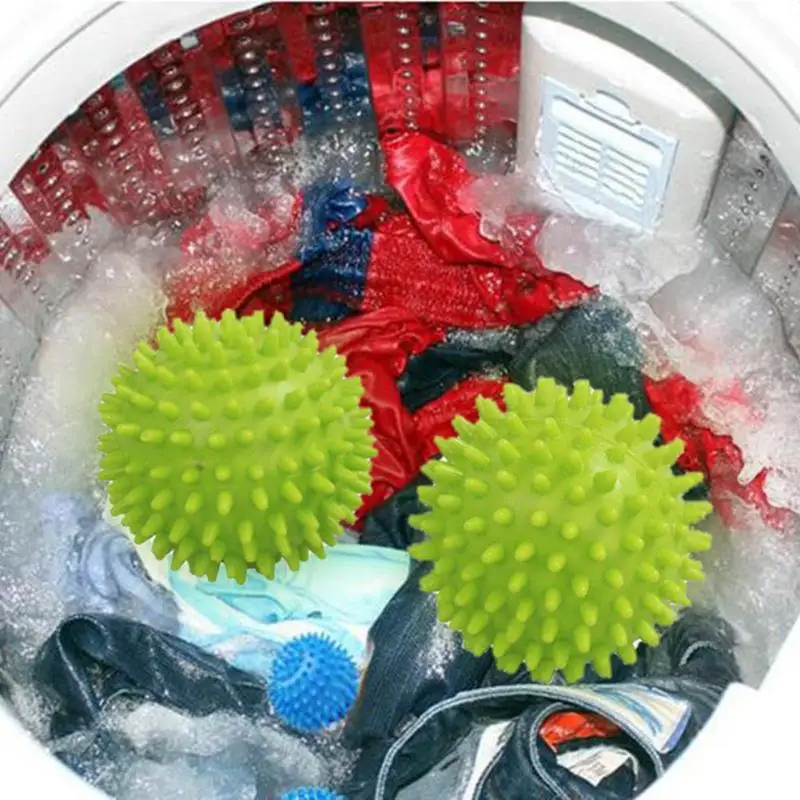 4 шт./компл. синий ПВХ многоразовое сушилка шарики Прачечная сушилка мяч стиральная сушки смягчитель ткани мяч для домашней одежды чистящие средства