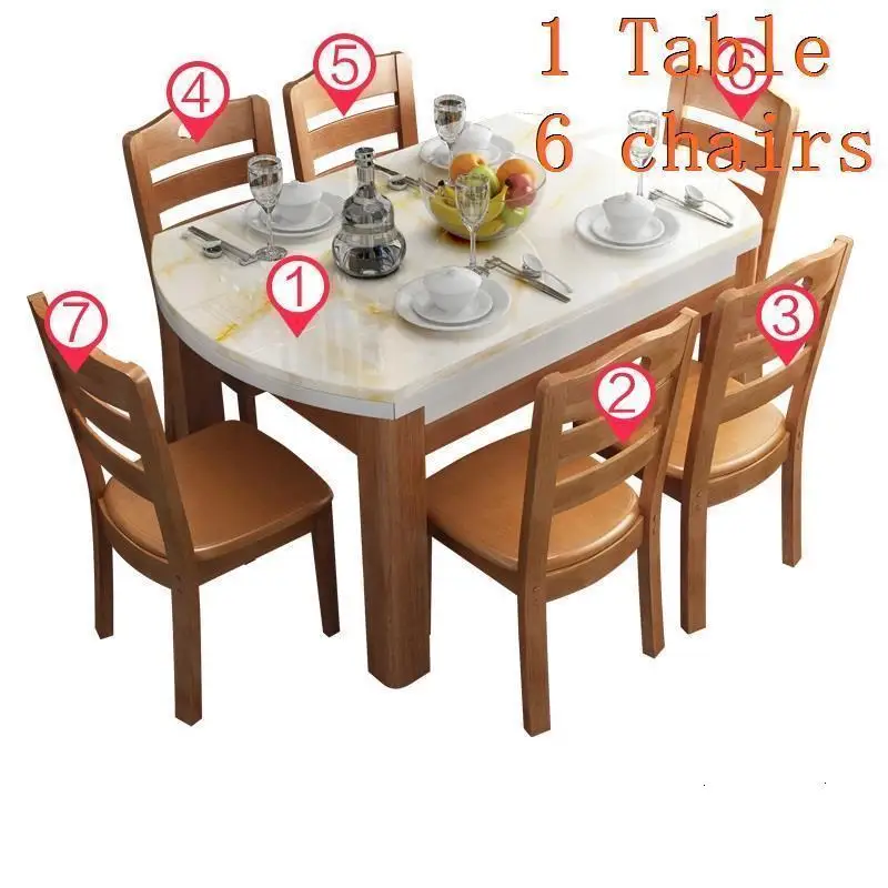 Version C Salle Juego Meja Makan A Manger современный набор таволо Eettafel Escrivaninha Comedor Mesa De Jantar стол для столовой - Цвет: Version C