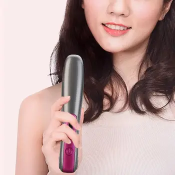 

New USB Charging Hair Straightener Mini Dual-use Electric Splint Straight Volume Wireless Portable Curler with Comb Teeth K1AD