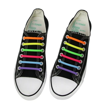 

silicone elastic lazy free adult children laces kids laces buckle round head shoelaces three-dimensional semi-circular creative