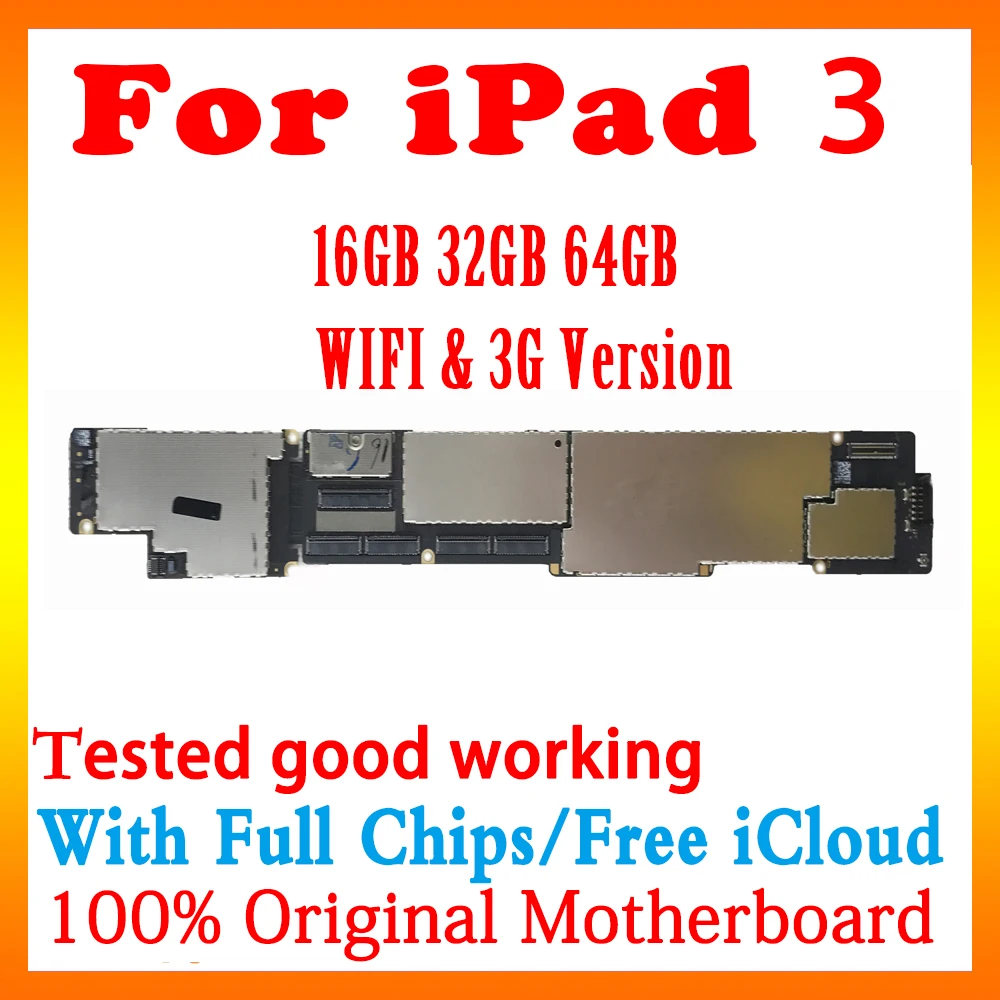 Оригинальная версия A1430 3G и A1416 A1403 Wifi для ipad 3 материнская плата хорошо работает