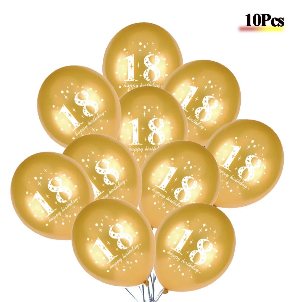 15 г номер 18 конфетти-блестки 18-й воздушный шар для вечеринки на день рождения 18 и торжественные вечерние 18-летние товары для дня рождения