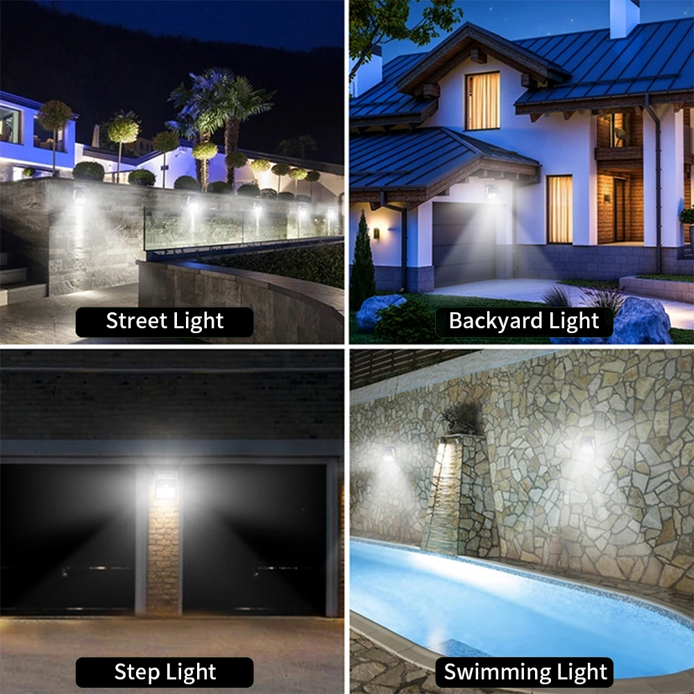 SNEWVIE 100 LED Солнечный Свет наружная Солнечная Лампа PIR датчик движения настенный