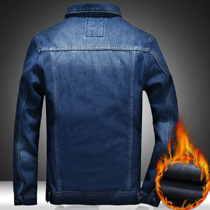 

Autumn And Winter New Style Men Cowboy plus Velvet Thick Velvet Jacket Warm Loose-Fit MEN'S Coat