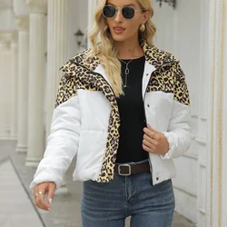 Mulher Jaqueta de Inverno 2021 Nova Moda de Rua Personalizado Impressão Slim Gola Três dimensional Blusa куртка женская