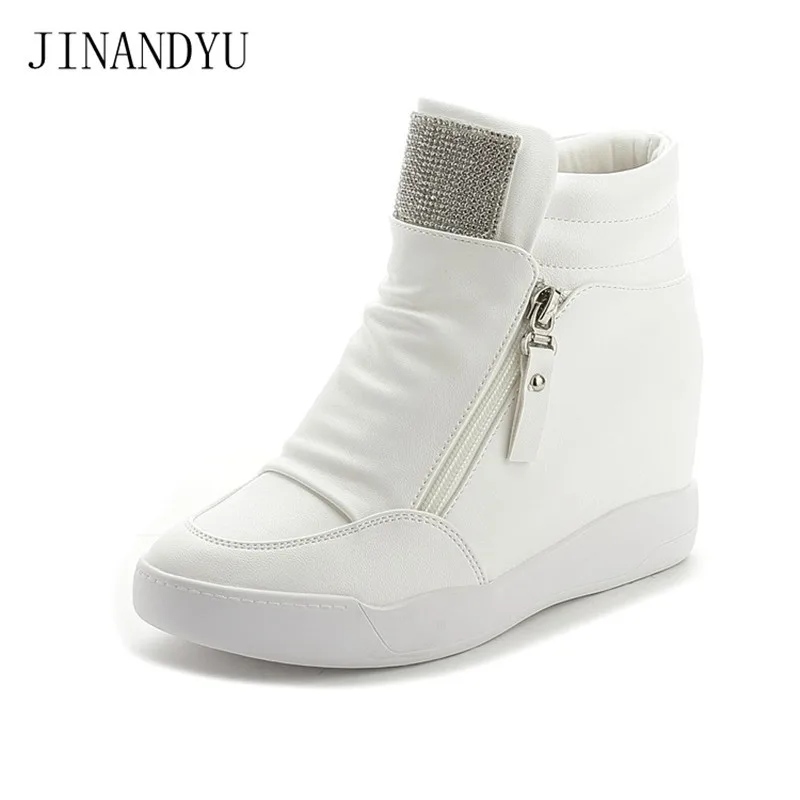 

Hidden Heels 8CM Wedge Platform Sneakers Shoes Woman Fashion Casual Sneaker Ladies Shoes White Black Shoes Zapatos Mujer