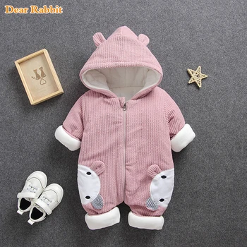 

CYSINCOS Baby Rompers Overalls Clothes 2020 Winter Boy Girl Garment Thicken Warm Cotton Outerwear Coat Jacket Kids Snow Wear