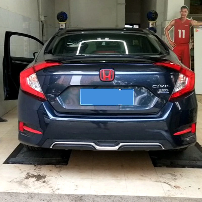 Диффузор, губа на задний бампер для honda civic задний бампер диффузор защитные бамперы для honda civic