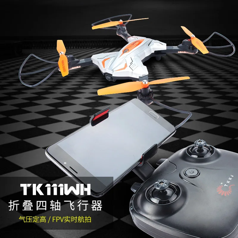 

Tianke Tk111w Folding Quadcopter WiFi Set High Real-Time Drone for Aerial Photography Telecontrolled Toy Aircraft