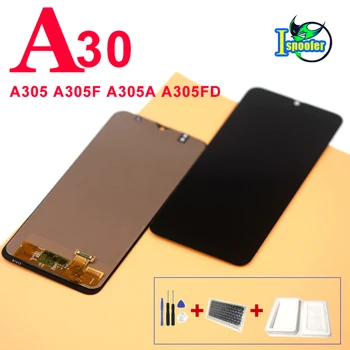 

For Samsung galaxy A30 A305/DS A305F A305FD A305A LCD Display Touch Screen Digitizer Assembly Free Tools