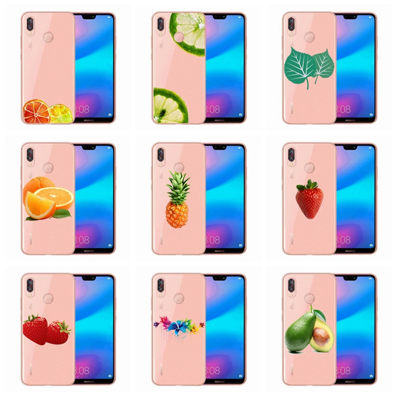 Soft Case For Huawei Honor 7A 8A 8X 8C 9 10 Mate 20 P Smart P10 Lite Nova 3 TPU Fruit Pattern Cover D657 |
