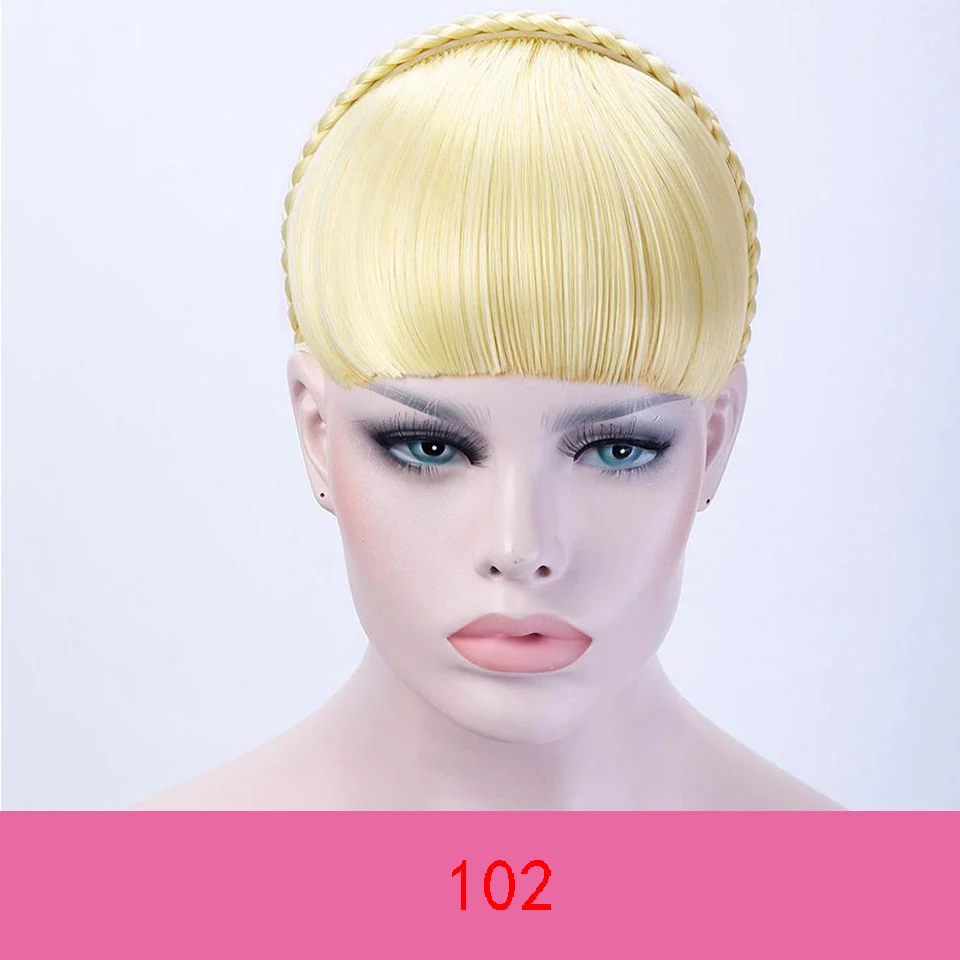 MSTN оголовье короткие синтетические кисточки синтетический парик женский натуральный короткий парик воздушные челки для женщин - Цвет: 102