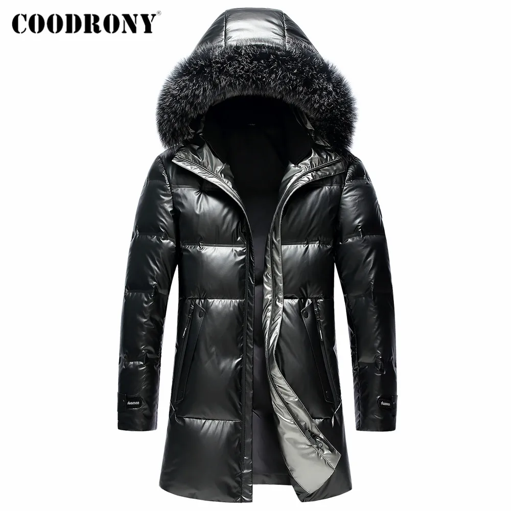 

COODRONY Men's Winter Down Jacket Thick Warm Long Parka New Arrival Fashion Real Fur Collar Hooded Coat Men Brand Clothes Y8055