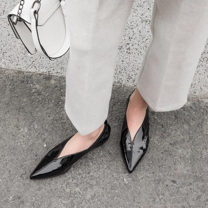[DEAT] New Spring Summer Sharp Toe Shallow Pu Leather Elastic Band Personality Single High Heels Shoes Women Fashion 10D447