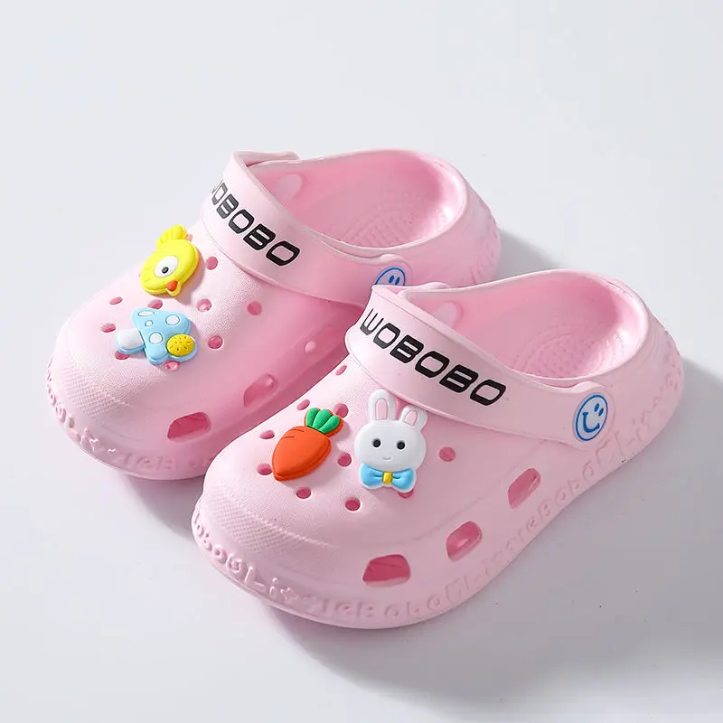 Summer New Cute Children Clogs Non-Slip Soft Sole Cartoon Kids Sandals Breathable Hollow Oututdoor Beach Shoes kids shoes boys