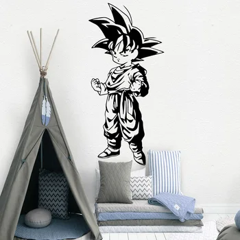 

Cartoon Goku Decal Removable Wall Art Decal Poster For Kids Rooms Decoration Bedroom Wall Vinyl Mural Decal adesivo de 3381