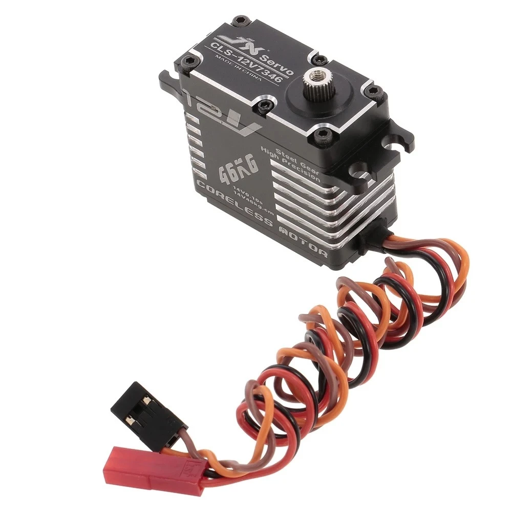JX CLS-12V7346 46 кг 12V Алюминиевый Цифровой без сердечника Servo Для RC Вертолет Лодка Самолет