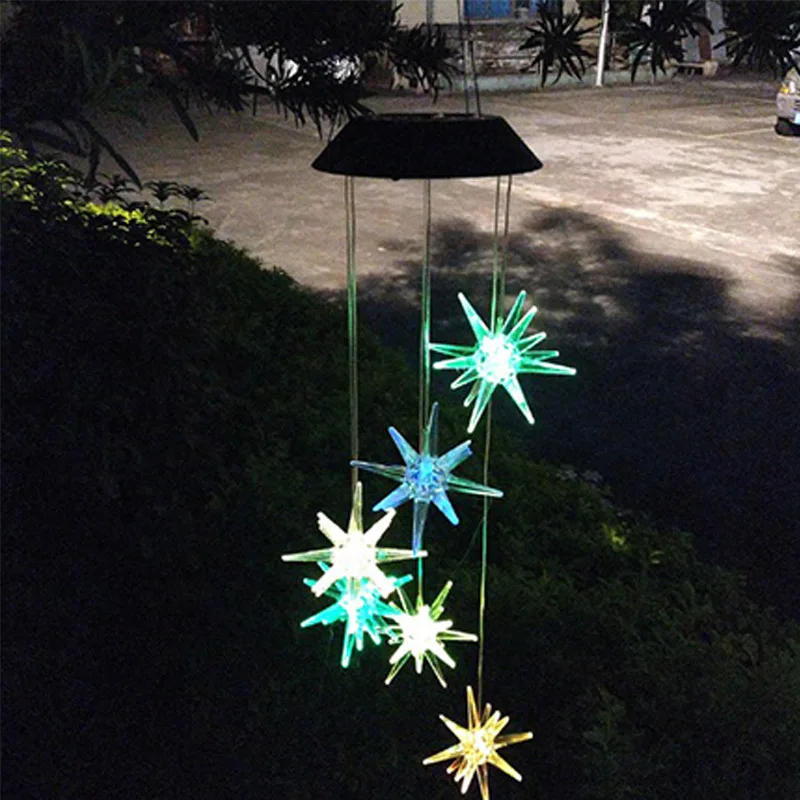 

Led Solar Wind Chime Light Outdoor Park Glow In The Dark Glow Explosion Ball Community Decoration Lamp Wind Chime Light Ball