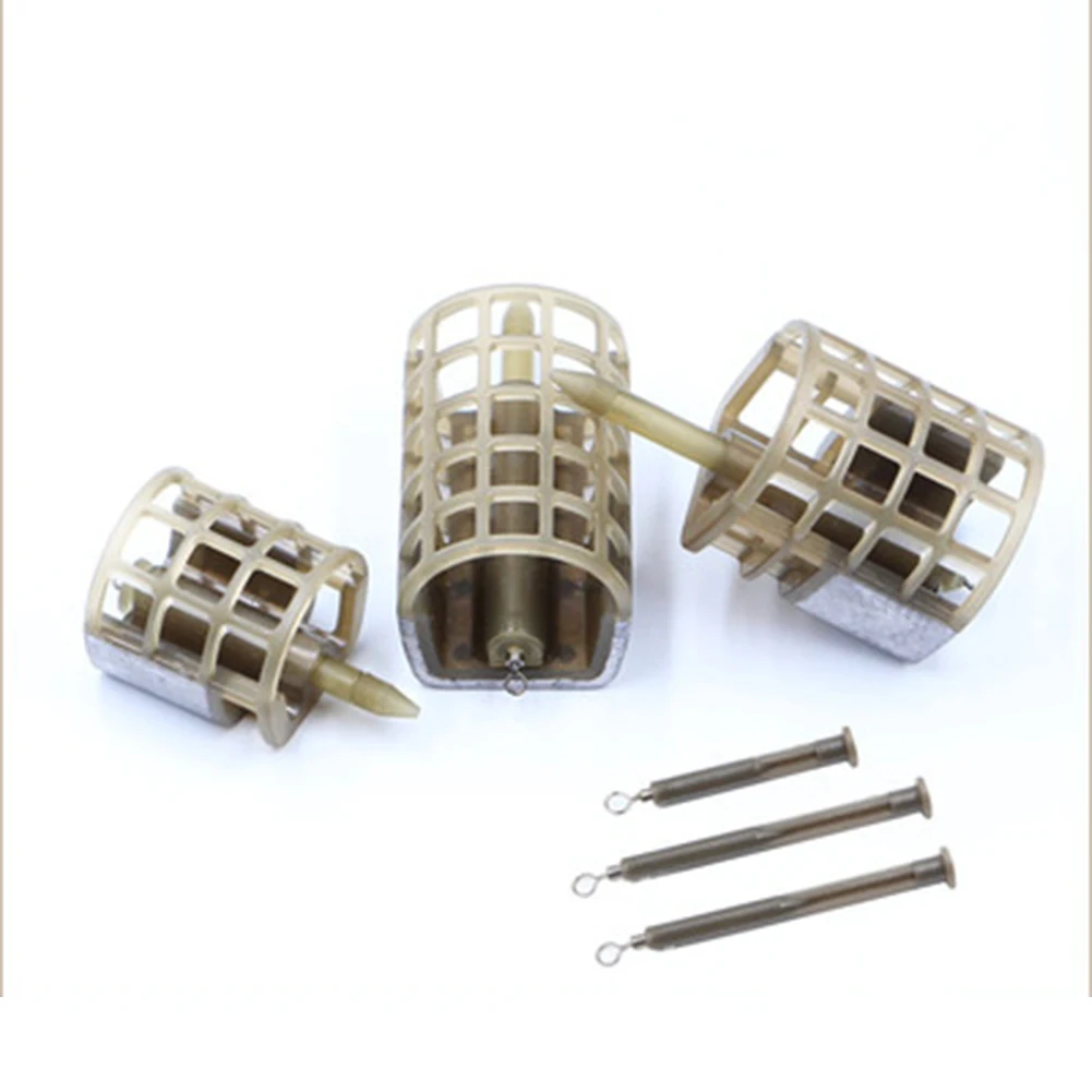 

4Pcs Bait Cage Set European Style Fishing Bait Nesting Device With Lead Sinker High Quality Practical And Durable