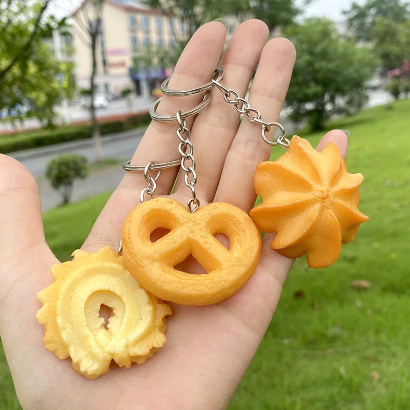 Simulation Pastry Keychain Butter Cookies Keychain Child Snacks - Main Image
