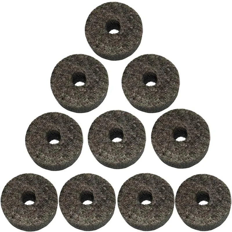 

10pcs Drum Kit Felt Pads Drum Slices Felt Protection Percussion Part Replacement Parts Pe Bag Accessories