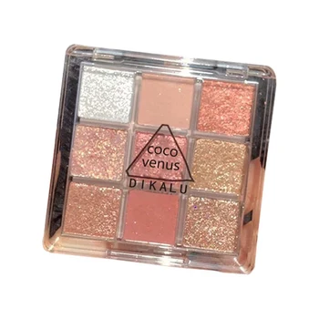 

Fashion Nude Eyeshadow Palette 9 Colors Matte Eye Shadow Palette Glitter Pigment Eye Shadow Pallete Make Up Long-lasting TSLM1