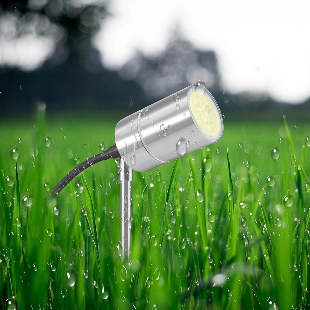 

Artpad Silver Aluminium Outdoor IP65 Floor Lamp with 5w Gu10 Spotlight, Garden Lawn Decoration Light with Adjustable Pole