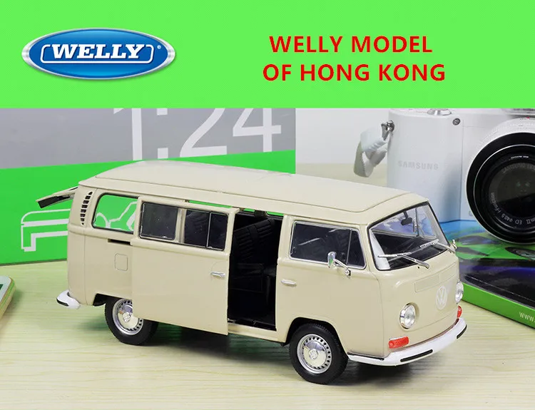 WELLY 1:24 Volkswagen 1972 T2 автобус фургон моделирование сплав модель автомобиля ремесла украшение коллекция игрушка инструменты подарок