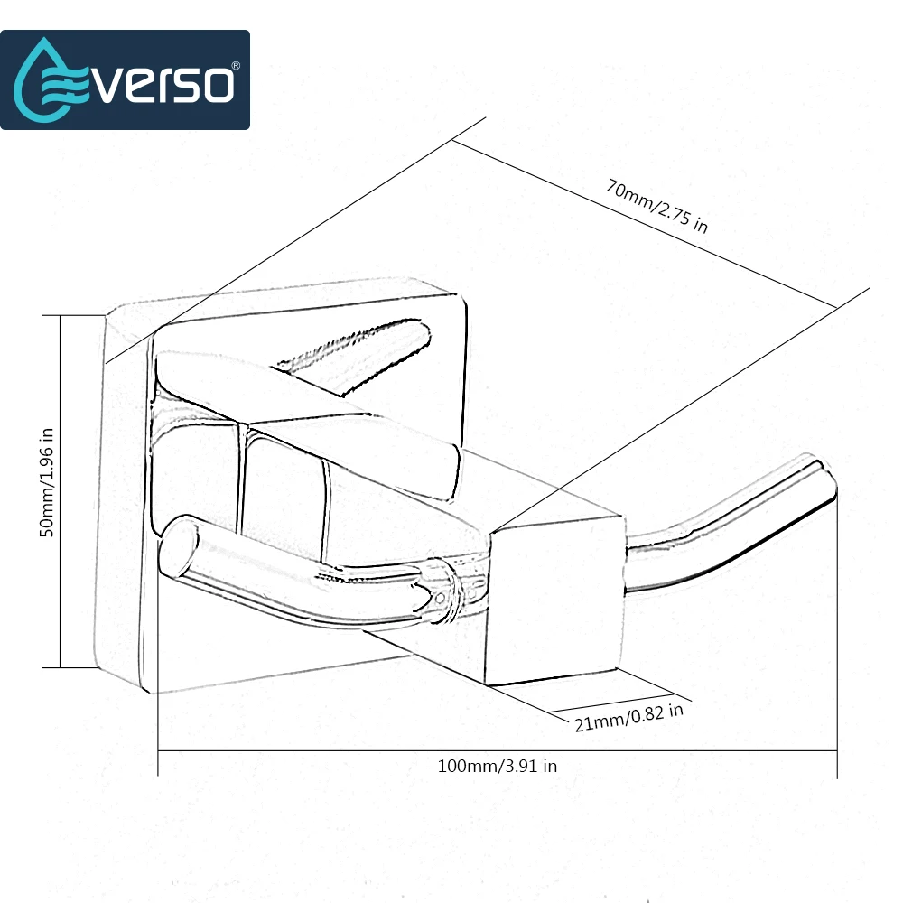 EVERSO 2 Крючки из нержавеющей стали Крючки для халатов Дом Кухня вешалка для полотенец стеллаж для хранения одежды инструмент настенный крюк, крючок для одежды