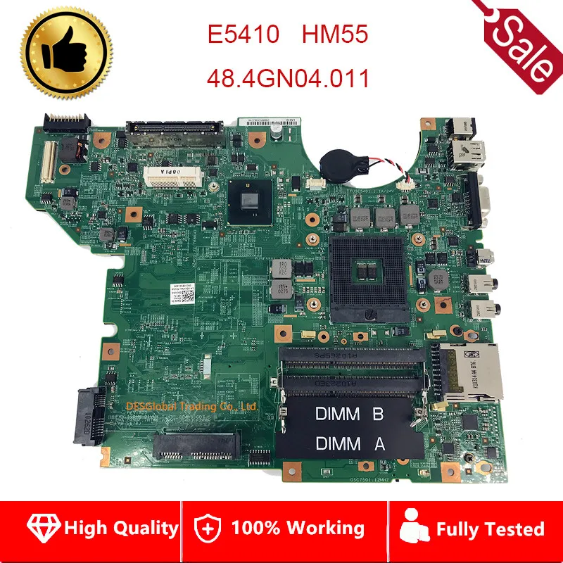 

CN-0D1VN4 0D1VN4 D1VN4 For DELL E5410 Laptop Motherboard 48.4GN04.011 HM55 DDR3 Mainboard 100% Test Fast Shipping