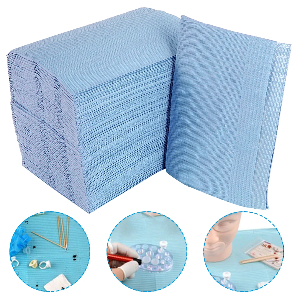 125Pcs Disposable Tattoo Clean Pad Waterproof Medical Paper Tablecloths Mat Double Layer Sheets Tattoo Accessories