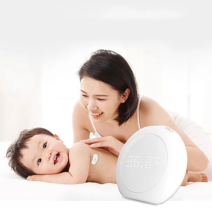 

24 Hour Intelligent Baby Fever Monitor with Wireless Alerts Wearable Smart Thermometer Digital Reading for Infant Toddlers