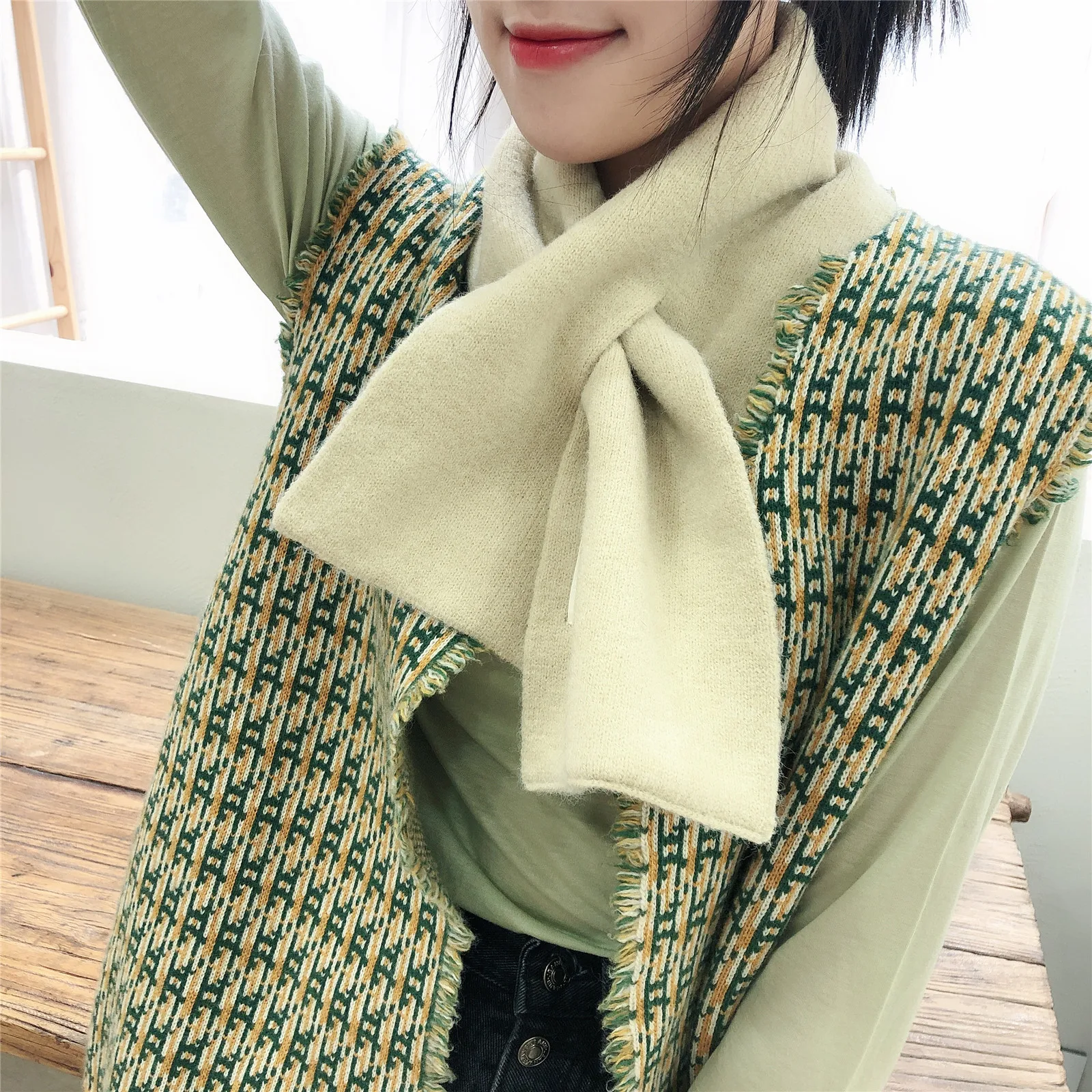 Solid Soft Women Scarf Cashmere-like Scarves Lady Shawls Wraps Winter Pashmina Femal Hijab Bandana Cachecol Foulard Poncho - Цвет: see chart 7