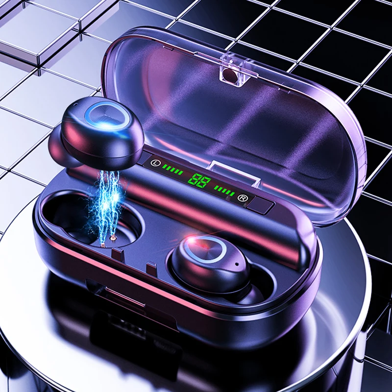 

TWS Airpodering Wireless Bluetooth Earphone with Microphone LED Display Waterproof Noise Cancelling Headsets for IPhone Samsung