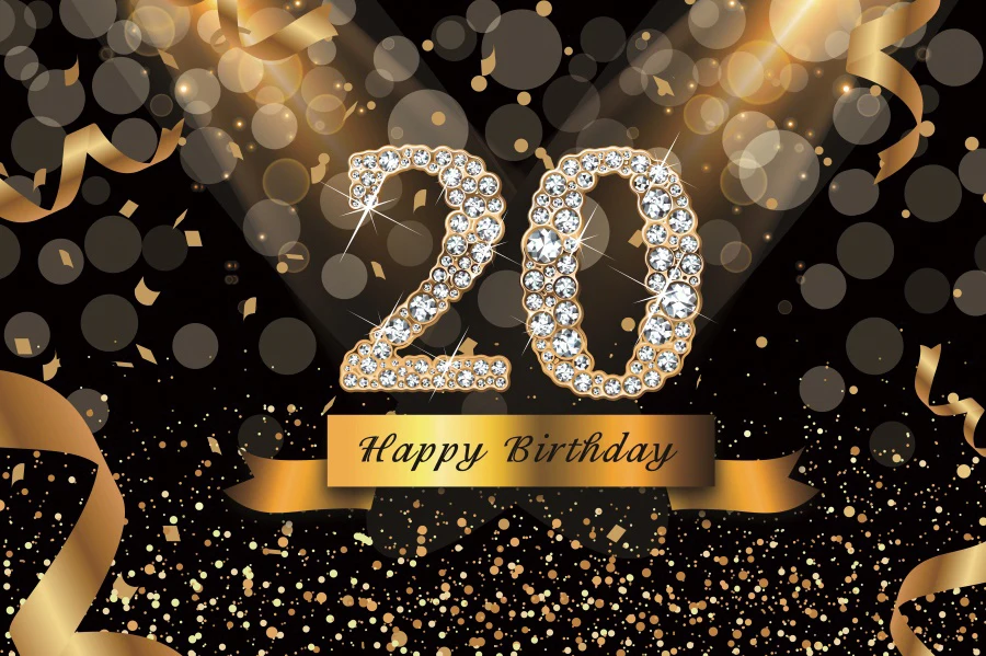 Королевский синий Happy sweet 16 20 30 40 50th день рождения Блестящий Алмаз Золотой горошек лента баннер фотография фон Фото фоны - Цвет: Королевский синий