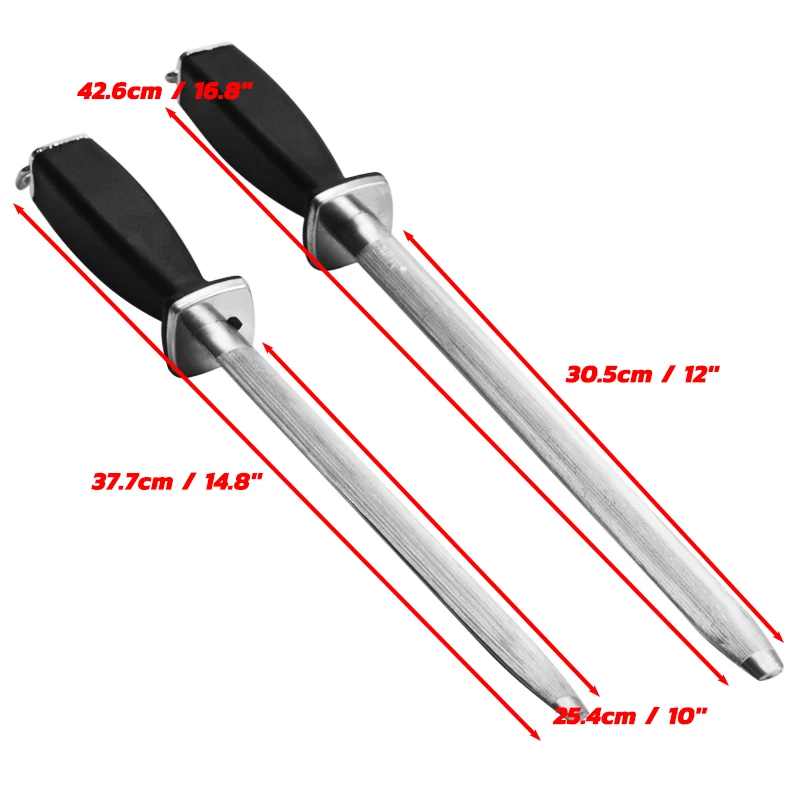 Goedkoop 10 12   Professionele Chef Messenslijper Staaf Diamant Slijpen Stok Honen Staal Voor Keuken Mes En Roestvrij Stalen Messen