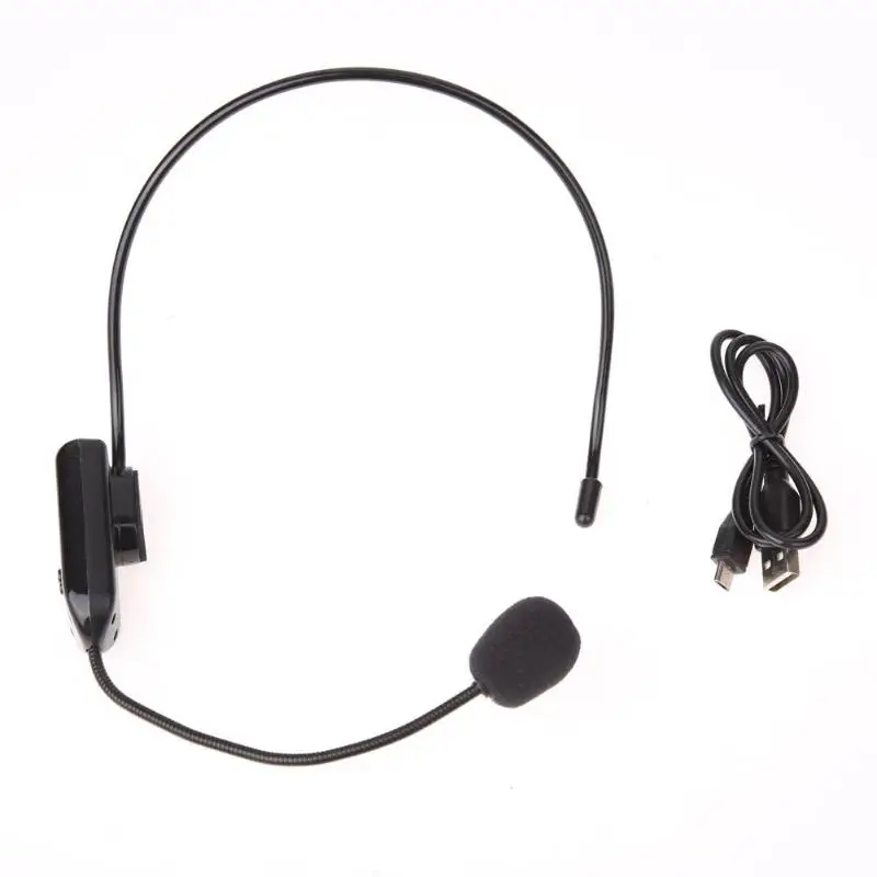 High Quality Portable FM Wireless Microphone Headset Megaphone Radio Mic for Loudspeaker Teaching Microphone Head Wear Mic