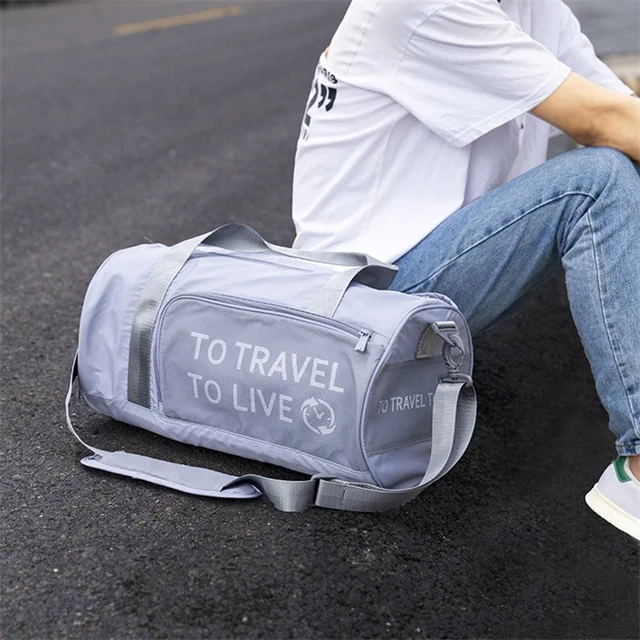 Gym Bag Women Training Sport Bag For Women Fitness Yoga Bag Dry and Wet Separation Sac De Sport Femme Waterproof Travel Handbag Gray